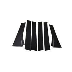 6Pcs Black Door Window Pillar Posts Cover Trim For Honda Fit Jazz GK5 2014-2019