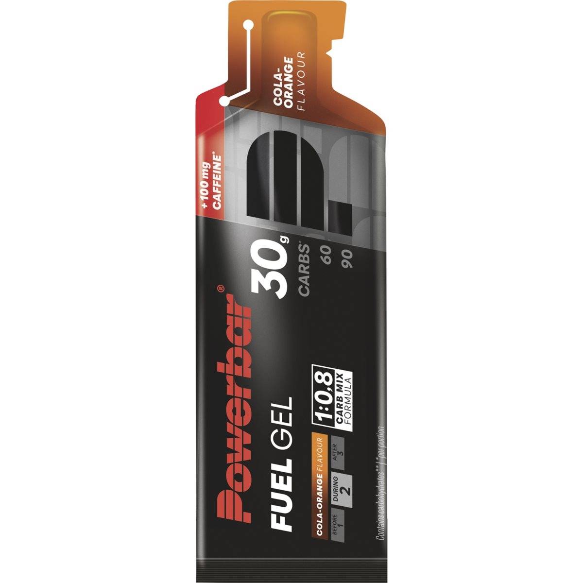 Energigel Powerbar Black Line Fuel Gel 30 cola orange 100mg koffein