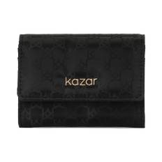 Kazar, Accessoarer, Dam, ONE Size, Logotexturerad svart tygväska