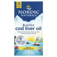 Nordic Naturals, Arctic Cod Liver Oil, Lemon Flavor, 180 Softgels