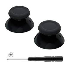 eXtremeRate Svart Ersättning 3D Joystick Thumb Sticks för ps5 Controller, Analog Thumbstick med skruvmejsel för ps4 Slim Pro Controller
