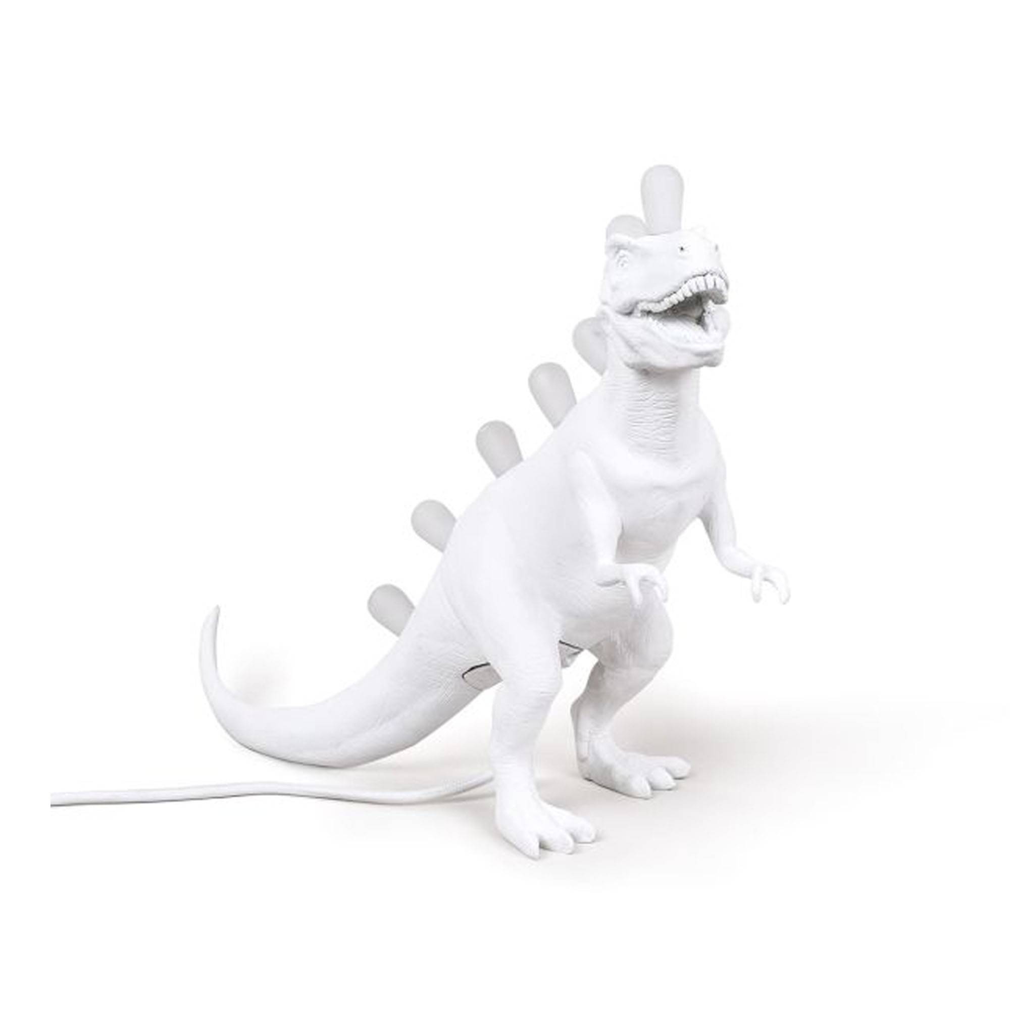 Seletti - Jurassic Lamp USB, T-Rex - Bordlamper - Marcantonio Raimondi Malerba - Hvid - Glas