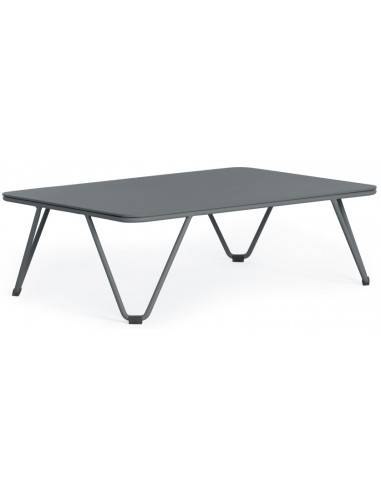 Diabla Valentina lounge havebord i stål og aluminium 80 x 53 cm - Antracit/Antracit