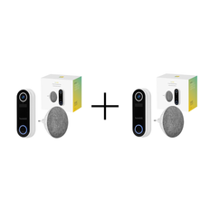 Hombli - Smart Doorbell 2 Promo Pack (Doorbell 2 + Chime 2) White - BUNDLE with 2x - Fri fragt og klar til levering