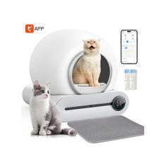 65L Self Cleaning Litter Box App Control Closed Automatic Cat Litter Boxes Extra Large Pet Supplies