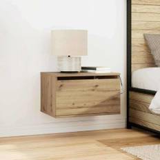 vidaXL Vægmonteret natbord artisan eg 50 x 36 x 30 cm Konstrueret træ