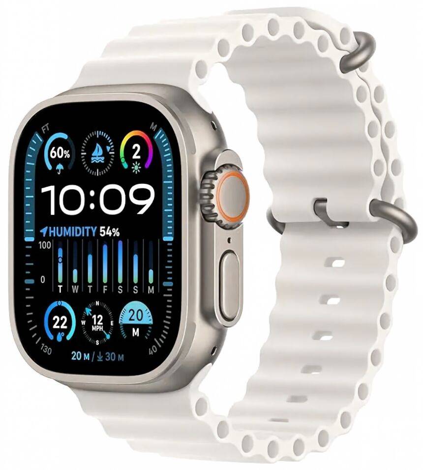 Apple Watch Ultra 3 (2025) | GPS + Cellular | Naturligt titanium | Alpine Loop M hvid