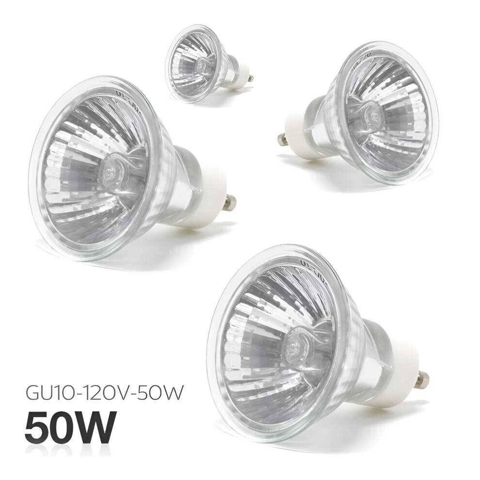 HIBIBUD4 stk. 50 watt GU10 120 volt halogenpære til indendørs og udendørs brug, dæmpbar