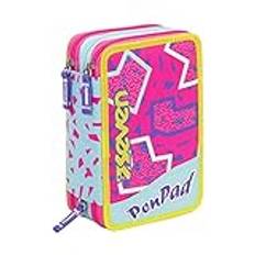 KARTONG SEVEN PEN PAD 3ZIP GIRL FUCSIA COD. 8596