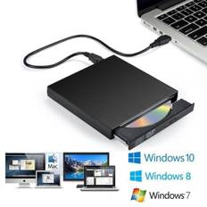 Eksternt CD DVD-drev, USB 2.0 Slim Protable eksternt CD-RW-drev DVD-RW Bu