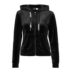 Cecilia Velour Hoodie Tops Sweatshirts & Hoodies Hoodies Black Gina Tricot