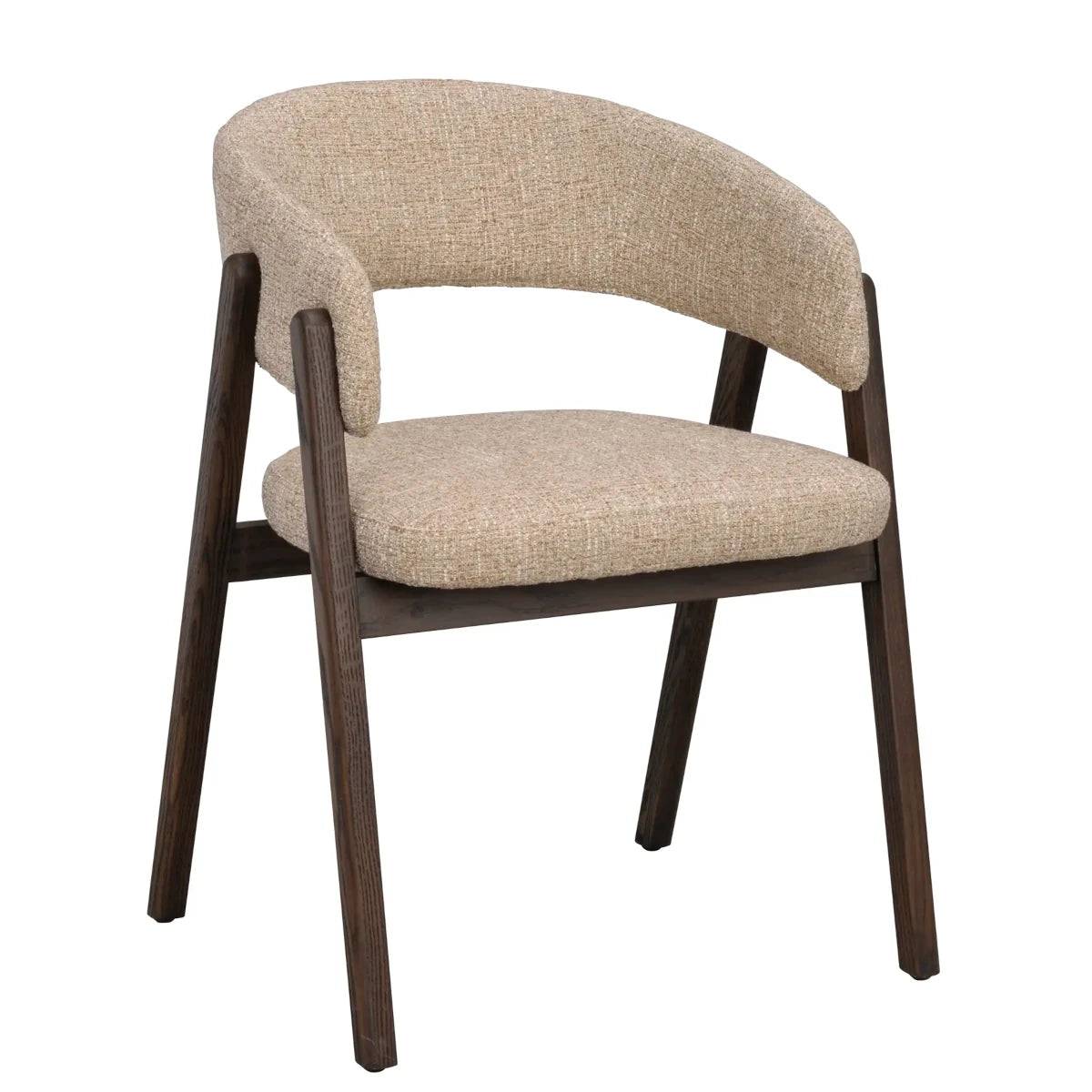 Rowico Home Barnaby spisestuestol - mørk beige / mørk eg