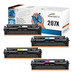 Starlet24 207X toner kompatibel med HP 207X 207A W2210X W2211X W2212X W2213X toner för Color Laserjet Pro MFP M282nw M255dw M283fdn M283 M282 M255 med chip (4-pack)