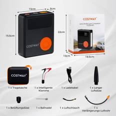 2000A 12V bilbatteri Jump Starter med 150PSI digital dækpumpe & luftkompressor & LED-skærm 13000mAh Power Bank