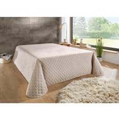 Överkast med quiltning och bandkant, Beige, Storlek 873 (enkelsäng, 135x210 cm)