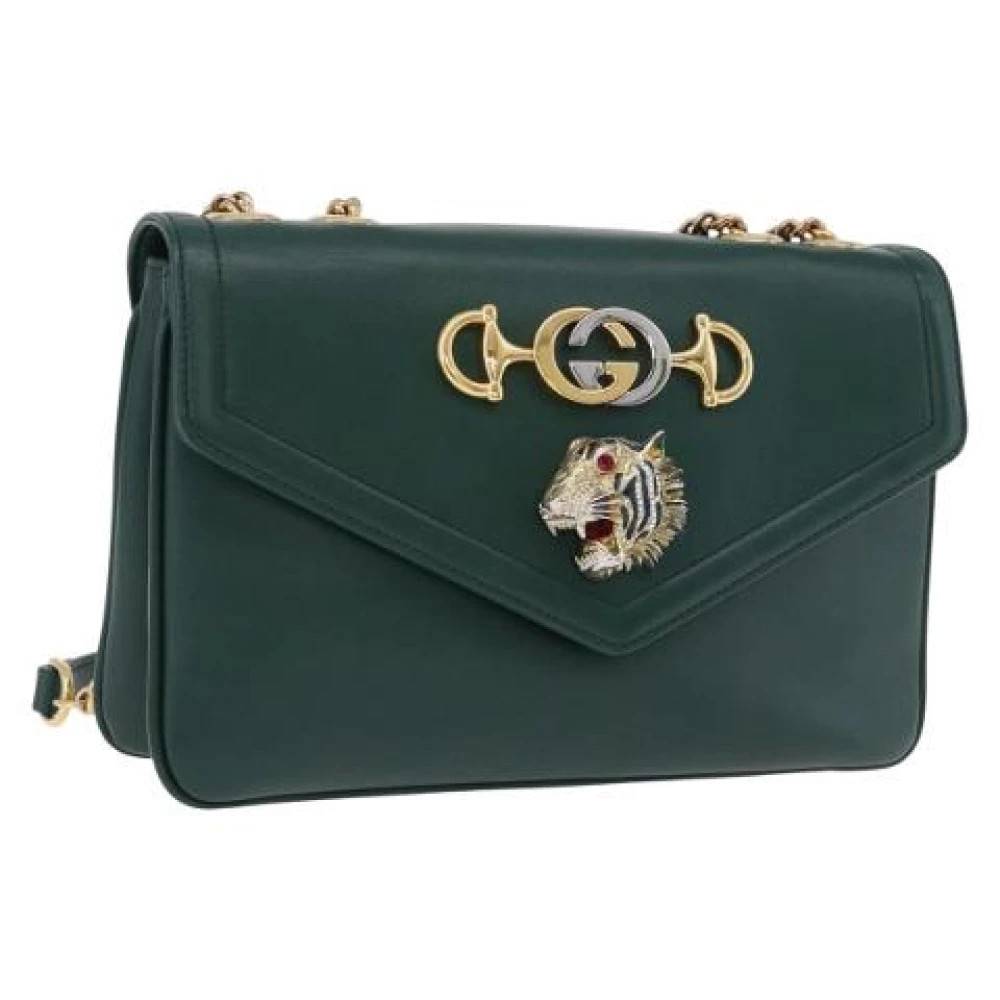 Gucci Vintage Pre-owned Vintage Skuldertaske - Vintage - Dame - Grøn - ONE SIZE - Uld