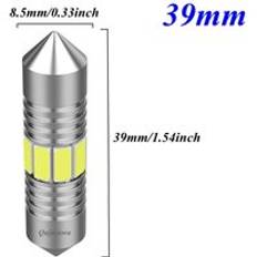 1 st festong 31mm 36mm 39mm 41mm c5w c10w superljusande led-lampa bil kupolljus canbus auto interiör läslampa vit - 39mm vita
