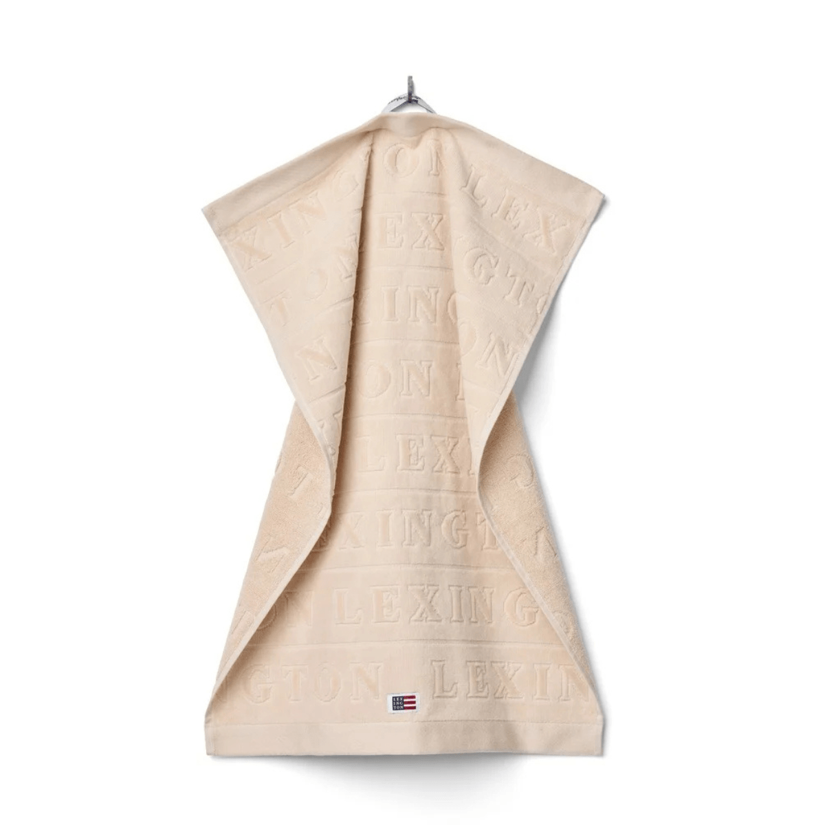 Lexington Velourhandduk med Jacquardvävd Logotyp - Moonbeam / 50x70