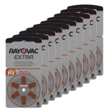 Hörapparatsbatterier 312 brun | Rayovac Extra Advanced | 6-pack | 10st $$