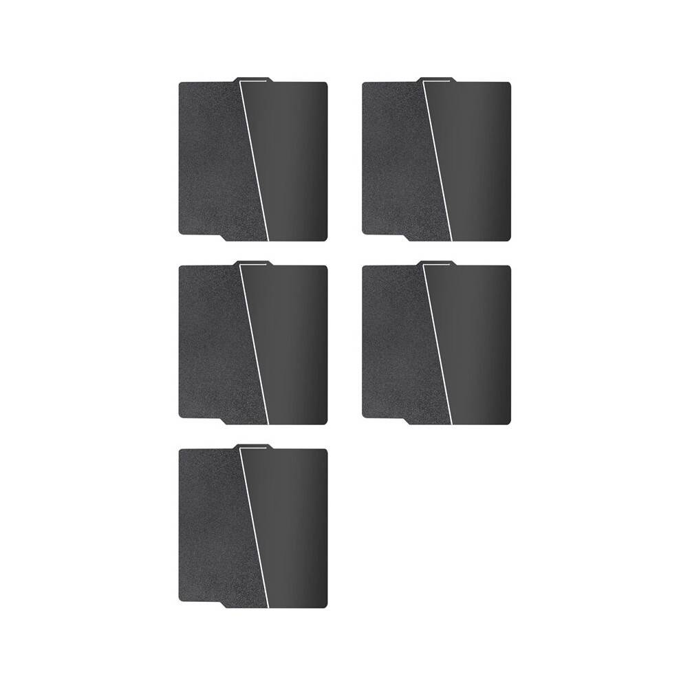 5 Set 257x257mm Black PEI Double Sided Build Plate for Bambu-Lab A1/X1C/X1/X1E/P1P/P1S, Smooth PEI&Textured PEI Plate