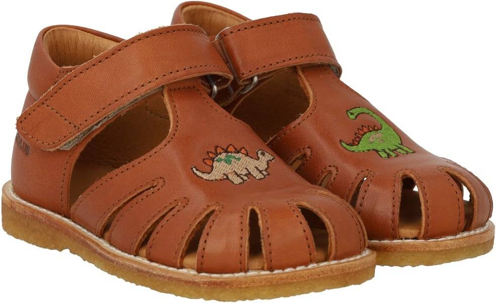 ANGULUS Sandal med Dinobroderi og Lukket tå Stl. 23 - Sandaler Från Magasin - 1545 (23)