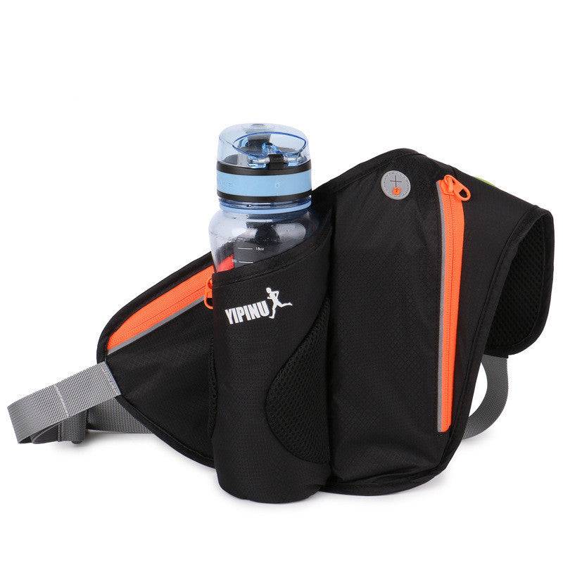 Running Phone Waist Bag Waterproof Water Bottle Bag Belt Bag - Black