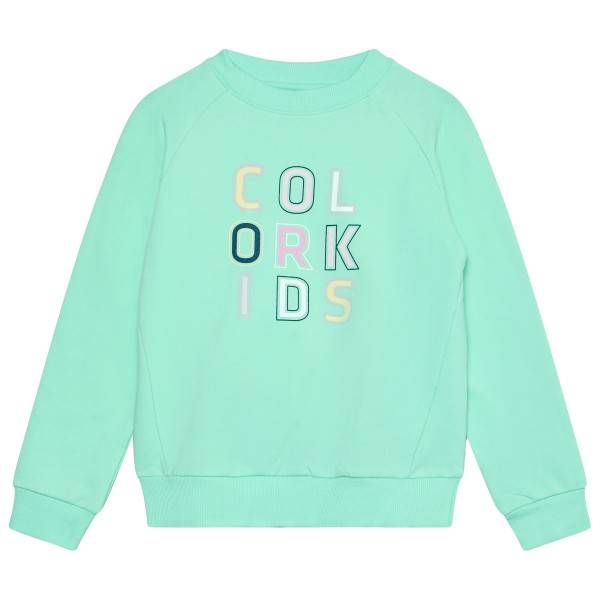 Color Kids Kid's Sweat with Logo Print Sweatere Børn størrelse 128 farve turkis