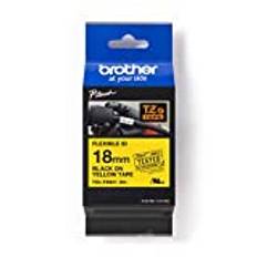 Brother Original P-touch Flexi-märkband TZE-FX641 18 mm, svart på gult (inklusive för Brother P-touch PT-H100LB/R, H105, E100/VP, D200/BW/VP, D210/VP) för kabel- och rörmärkning laminerat