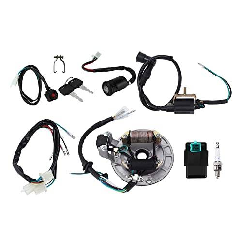 Ignition Kit, Ignition Coil CDI Plugs Wiring Harness Magneto Stator Kit for 50cc for 140cc Start Dirt Pit Bike ATV