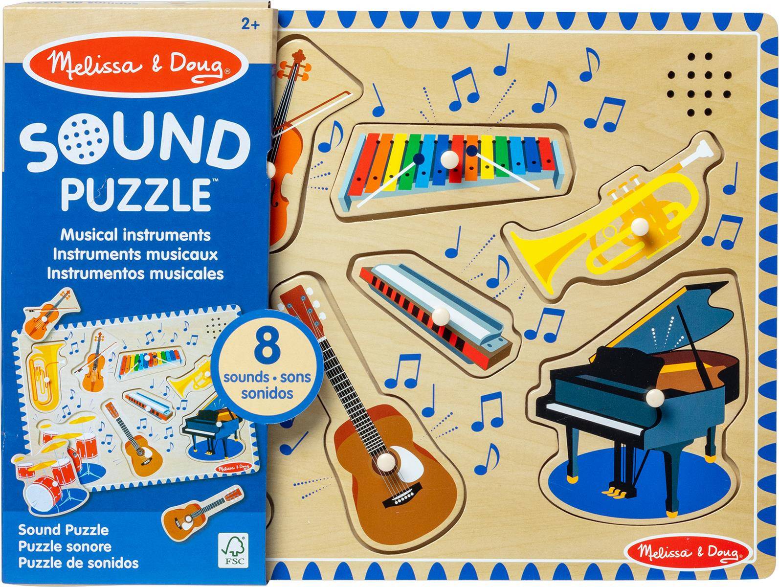 Melissa & Doug - Sound Puslespil - 8 brikker