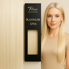 Poze Standard Äkta Löshår Clip & Go - 130g Platinum 12NA - 70cm