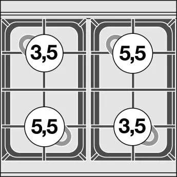 MAGICLOTUS 60 Gas Komfur med Multifunktionel Elektrisk Ovn - CFM4-66GEM