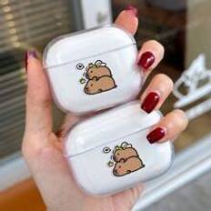 1pc Cute Capybara Transparent Earphone Case Compatible With AirPods 1/2, AirPods Pro, AirPods 3, AirPods Pro (2nd Generation)