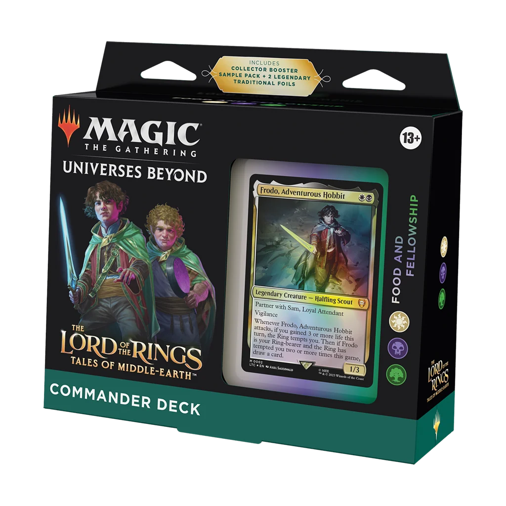 Magic The Gathering: The Lord of the Rings: Tales of Middle-Earth Commander Deck Food and Fellowship (Grön/Vit/Svart)