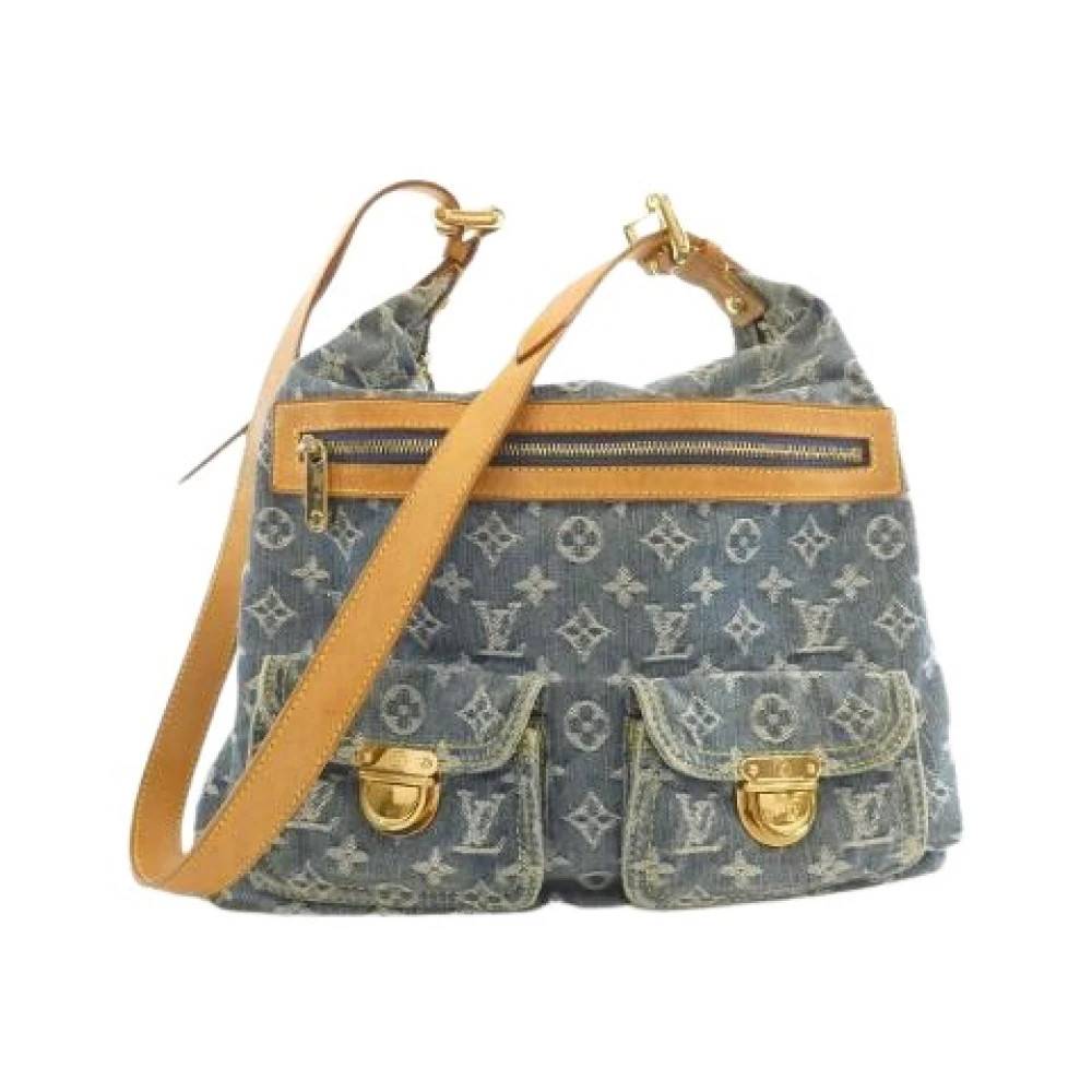 Louis Vuitton Vintage Pre-owned Monogram Denim Skuldertaske - Vintage - Dame - Blå - ONE SIZE - Uld