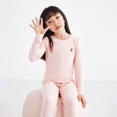 Termounderkläder för pojkar och flickor för barn för vintern, basunderkläder, varma höstunderkläder. - Babyrosa (110,120,130,140,150,160,170)