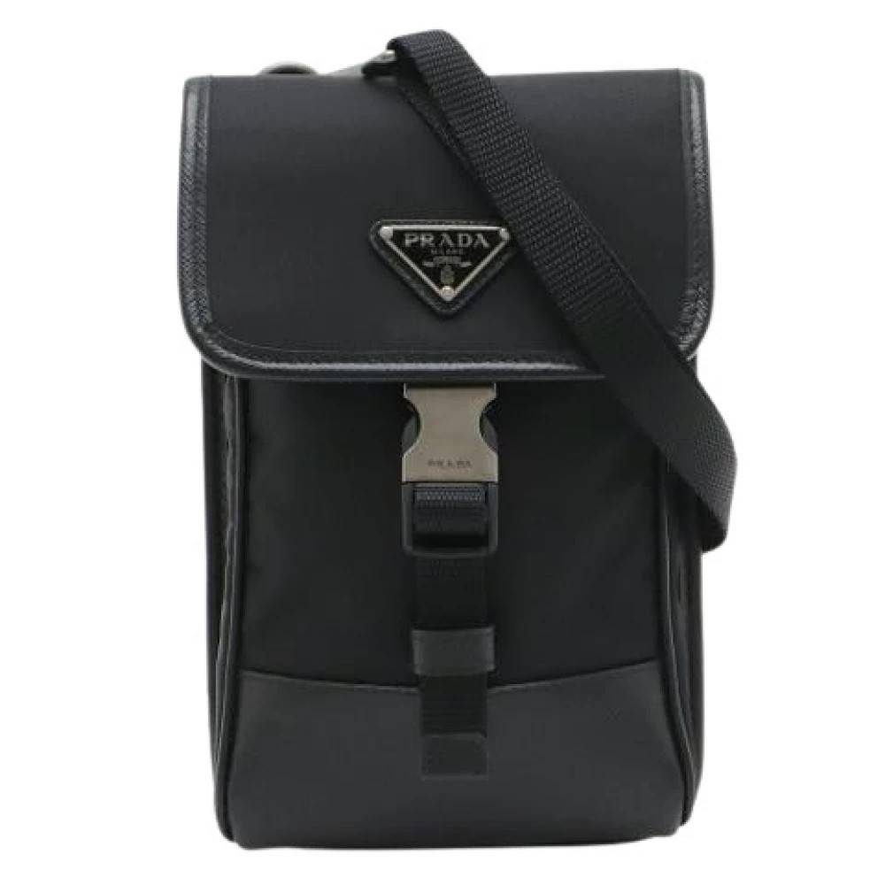 Prada Vintage Pre-owned Vintage Nylon Cross Body Bag - Vintage - Herre - Sort - ONE SIZE - Nylon