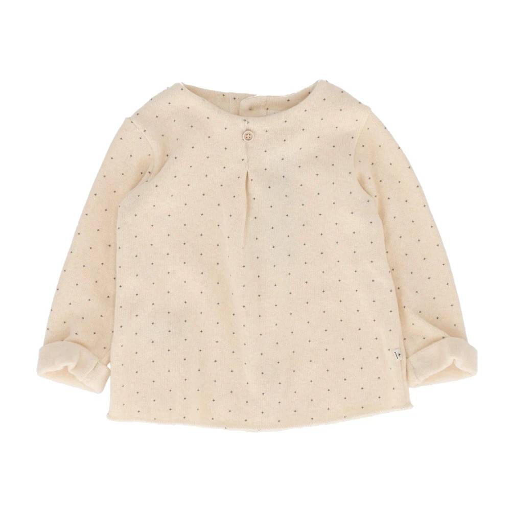 1 + IN THE FAMILY Bluse - Kids - Dame - Hvid - 80 CM - Tyl