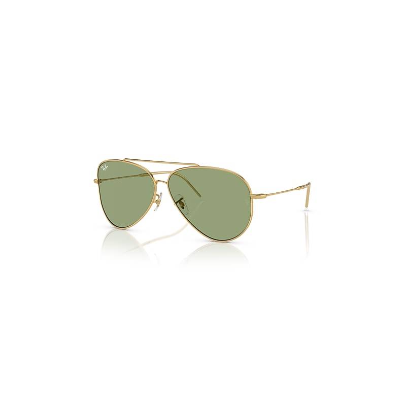 Ray-Ban AVIATOR REVERSE Solglasögon Arista guld Montura Grön Lentes 62-11