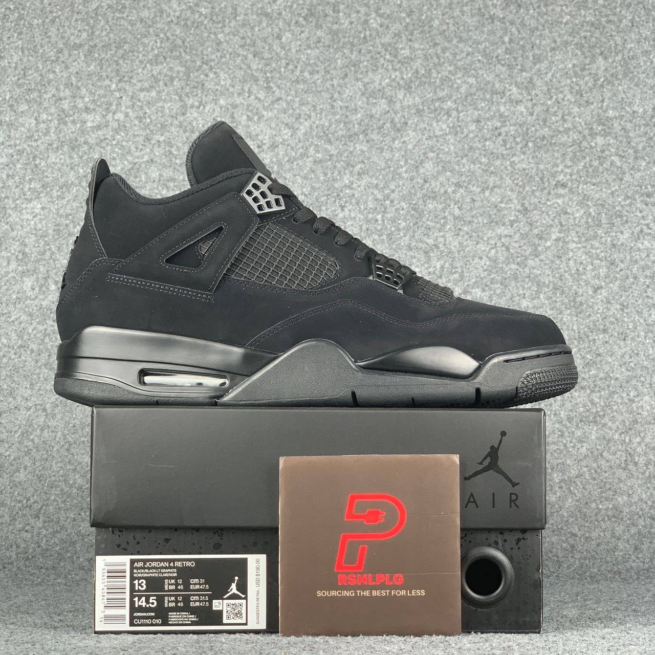 Jordan 4 Retro Black Cat (2020) - (Mens) EUR 36.5 • US 4.5 • UK 4