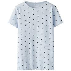 Name It T-shirt - Rib - NkfKarlia - Xenon Blue - Name It - 11-12 år (146-152) - T-Shirt