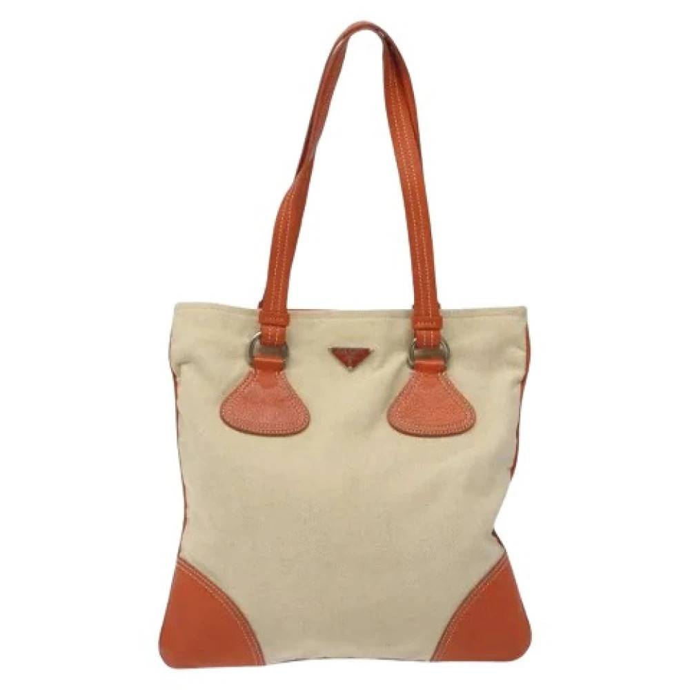 Prada Vintage - Pre-owned Canvas Tote Bag Vintage - Dam - ONE Size - Läder