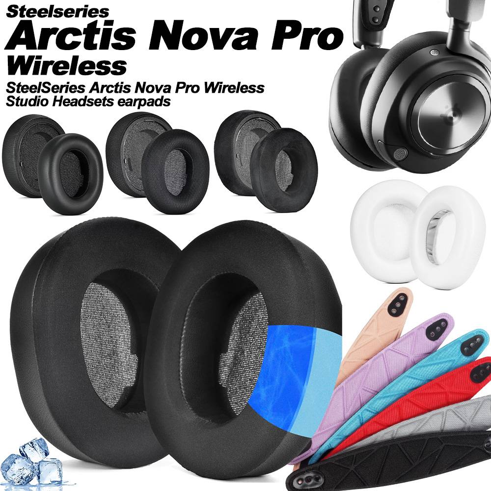 Earphone pads For SteelSeries Arctis Nova Pro Wireless replacement Earpads headphones Earmuffs Soft cloth Memory Covers Sponge