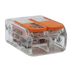 WAGO Set med 50 Wago anslutningsklämmor 20 x 2 ledare 20 x 3 ledare 10 x 5 ledare med spak 0,2–4 qmm liten design, transparent