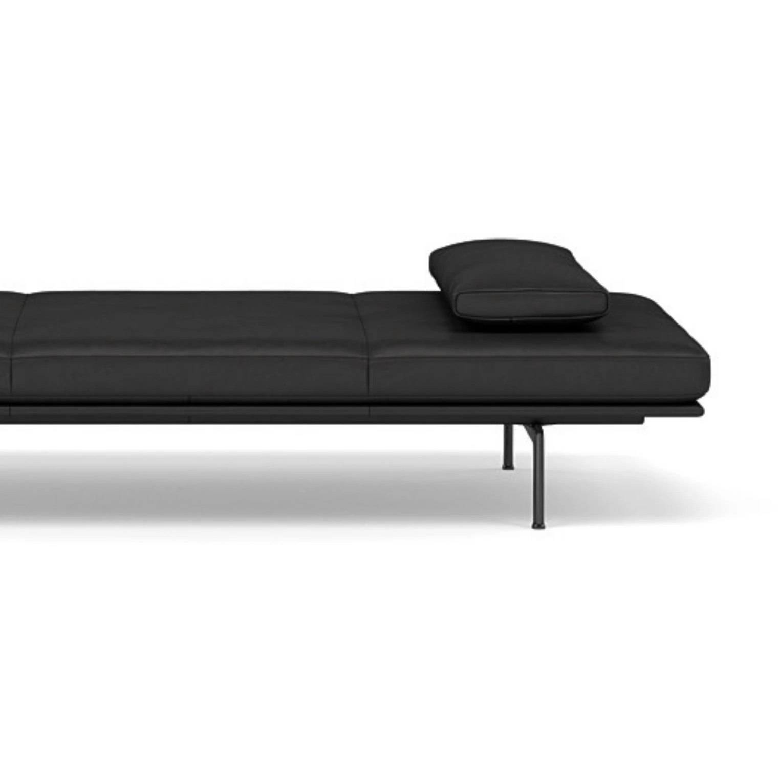 Muuto Outline Pude Refine Leather Black - Pyntepuder & Betræk Koldskum Sort - 69555-BLCK.