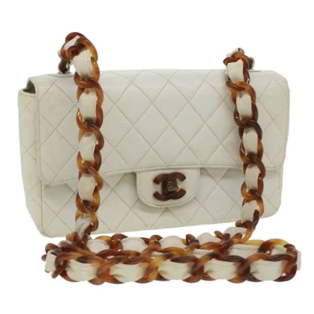 Chanel Vintage Pre-owned Vintage Skuldertaske - Vintage - Dame - Hvid - ONE SIZE - Uld