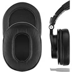 GEEKRIA Elite öronkuddar för fårskinn för Audio-Technica ATH-M50X ATH-M50xBT2 ATH-M40X ATH-M30X ATH-M20X ATH-M10X hörlurar öronkuddar, headset öronkudde reparationsdelar (svart)