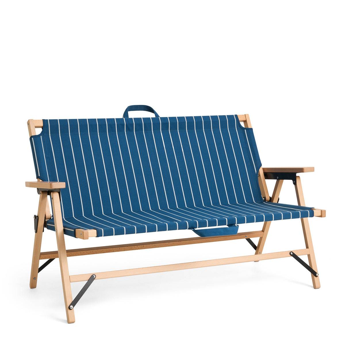 HAY Outdoor Market Folding Sofa - Blue With Beige Stripe