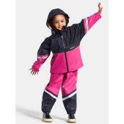 Didriksons Waterman Kids Rain Set - Plastic Pink