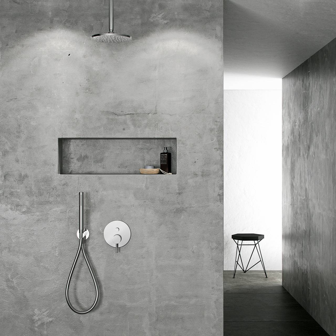 Classwell C16 S03 - Rain DeLuxe Ø20 cm Loft Krom Poleret Brusearmatur - fra Bad&Stil.